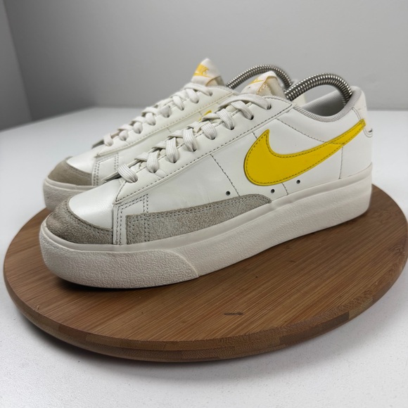 Nike Blazer Low Platform “Sail Vivid Sulfur” Colorway Sneakers - Picture 3 of 9